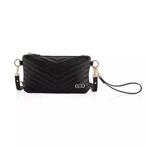 Itzy Ritzy Black‎ Boss Pouch Wallet Wristlet Belt Bag